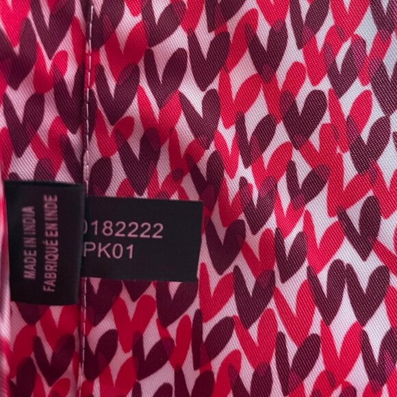 Stella & Dot 'LOVE' Retired Lined Zip Clutch w Tassel Burgundy + Pink OS NWOT - Picture 12 of 13